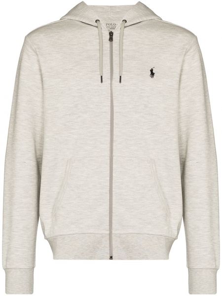 Fleece hoodie mit stickerei Polo Ralph Lauren grau