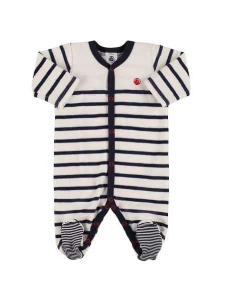 Trykt bomull romper for jenter Petit Bateau hvit