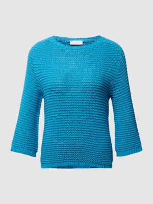 Dzianinowy sweter Rich & Royal niebieski