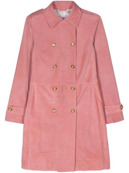 Semišový kabát Manuel Ritz růžový