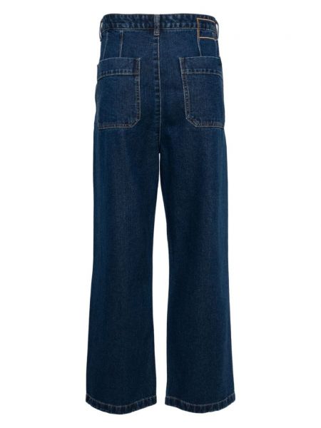 Jeans taille haute large Studio Tomboy bleu