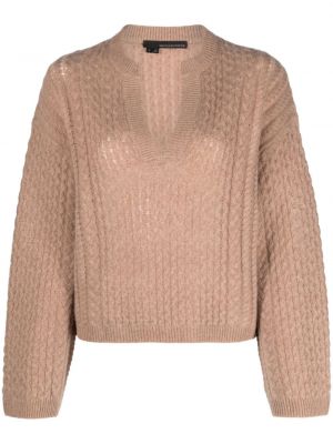 Džemper od kašmira 360cashmere smeđa