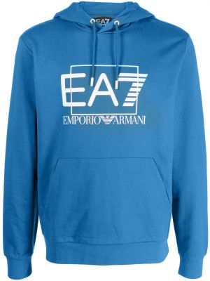 Hoodie Ea7 Emporio Armani blå