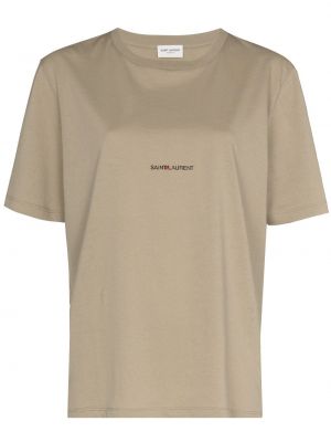Asymetrické tričko s potlačou Saint Laurent