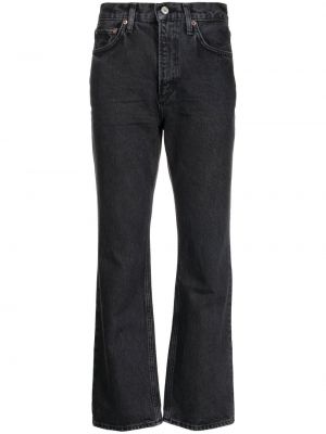 Bootcut džínsy s vysokým pásom Agolde čierna