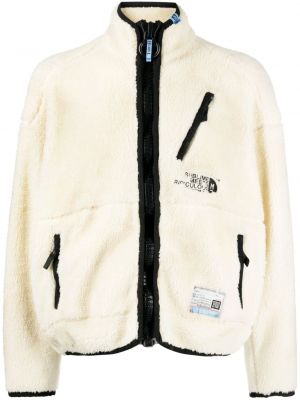 Fleecová bunda s výšivkou Maison Mihara Yasuhiro bílá