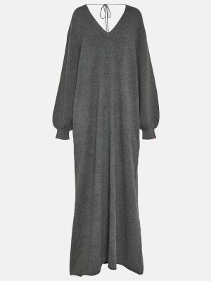 Sukienka długa z kaszmiru Extreme Cashmere szara