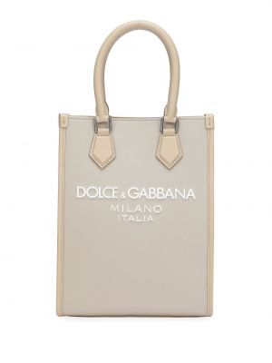 Nailoninė rankinė su viršutine rankena Dolce & Gabbana smėlinė