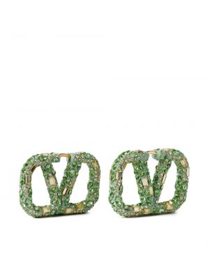 Σκουλαρίκια με πετραδάκια Valentino Garavani πράσινο