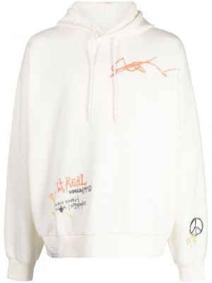 Hoodie con stampa Izzue bianco