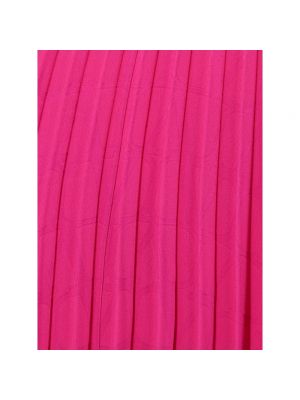 Falda larga de seda con cremallera Valentino rosa