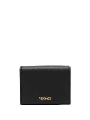 Dabīgās ādas maku Versace melns