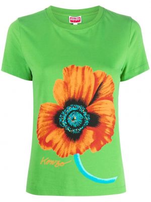 Tricou din bumbac cu imagine Kenzo verde