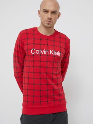 Пижама с принт Calvin Klein Underwear червено