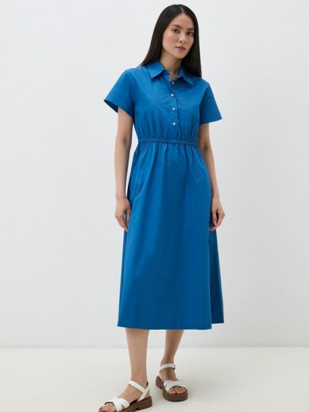 Платье-рубашка United Colors Of Benetton голубое