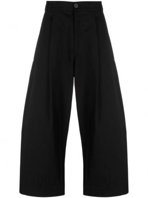 Плисирани relaxed панталон Studio Nicholson черно