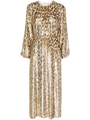 Dlouhé šaty s potlačou s leopardím vzorom Simkhai