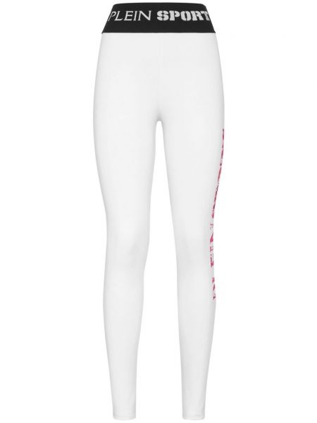 Pantalon de sport à imprimé Plein Sport blanc