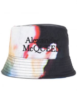 Květinový klobouk Alexander Mcqueen černý