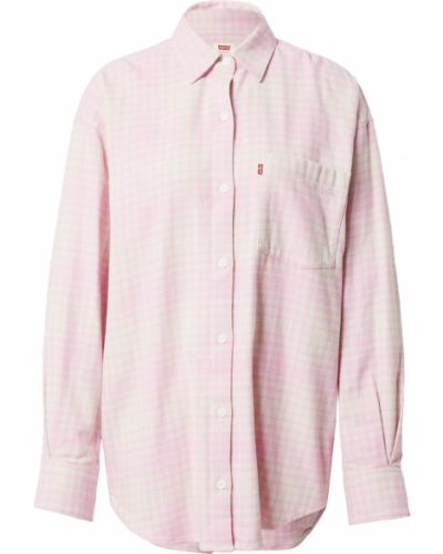 Oversized καρό oversized πουκάμισο Levi's ροζ