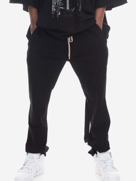 Pantaloni sport din bumbac Rick Owens negru