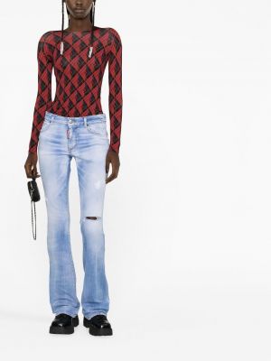 Zvonové džíny s oděrkami Dsquared2