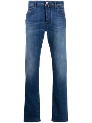 Straight fit džíny s nízkým pasem Jacob Cohen modré