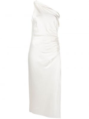 Asimetrična večerna obleka Michelle Mason bela