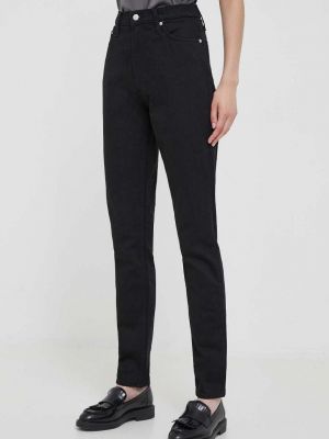 Jeansy z wysoką talią Calvin Klein Jeans czarne