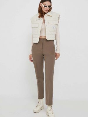 Spodnie z wysoką talią Calvin Klein