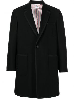 Woll mantel Thom Browne schwarz