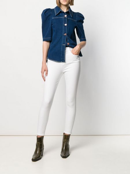 Skinny džíny Frame bílé