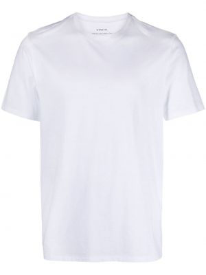Βαμβακερή μπλούζα με στρογγυλή λαιμόκοψη Vince λευκό