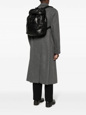 Leder rucksack mit print Saint Laurent schwarz