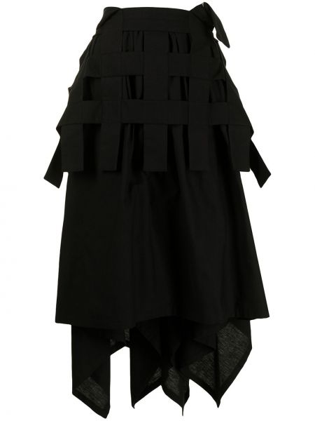 Falda con volantes Yohji Yamamoto negro