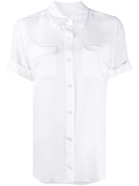Jedwabna koszula slim fit Equipment biała