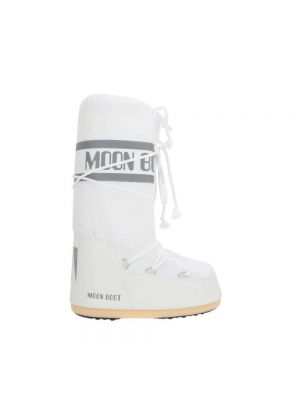 Stivali da neve di nylon con stampa Moon Boot bianco