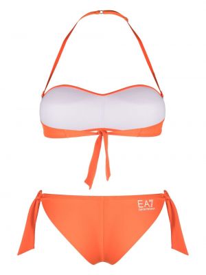 Bikini ar apdruku Ea7 Emporio Armani oranžs