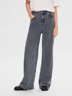 Pantalon Selected Femme gris