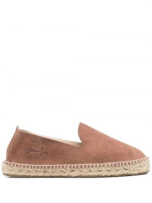 Semsket skinn espadrillos Manebi brun