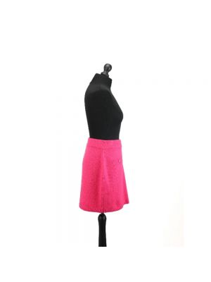 Falda de lana Chanel Vintage rosa