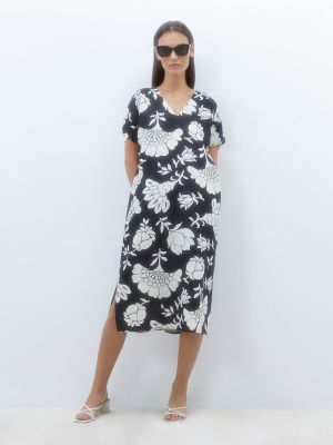 Mini vestido con estampado Woman El Corte Inglés negro
