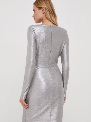 Mini šaty Lauren Ralph Lauren stříbrné