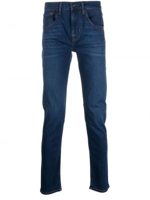 Skinny fit jean pantolon 7 For All Mankind mavi