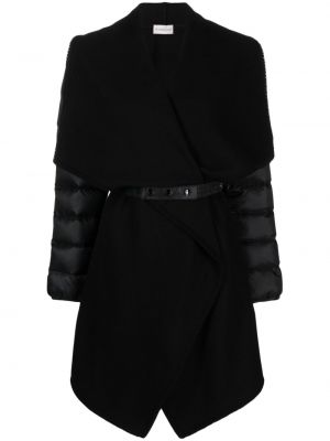 Vlnený kabát Moncler čierna