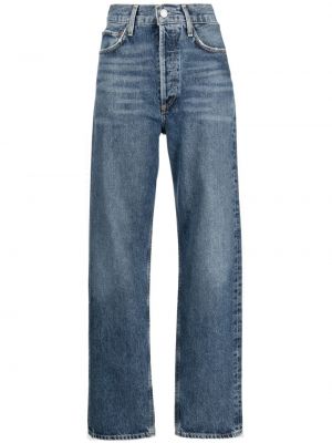 Jeans skinny taille haute slim Agolde bleu