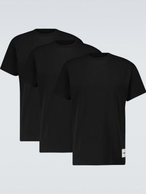 Camiseta de algodón Jil Sander negro