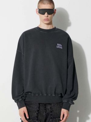 Pamučna hoodie s kapuljačom 032c crna