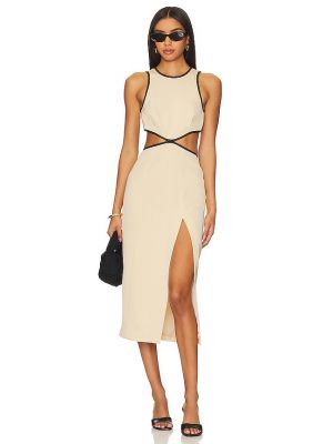 Vestido midi L'academie beige