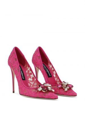 Spitzen pumps Dolce & Gabbana pink